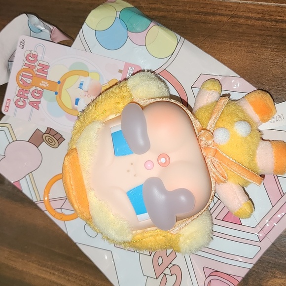 Brand New Pop Mart Crybaby Crying Again "Duck You" Vinyl Face Plush keychain - Picture 4 of 15